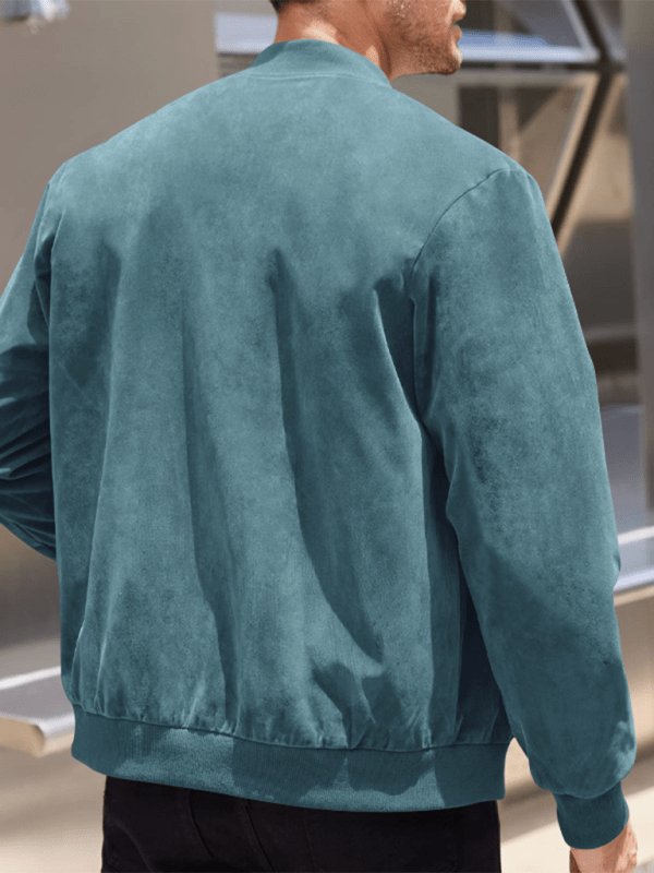 Ludwig — Suede Retro Bomber Jacket