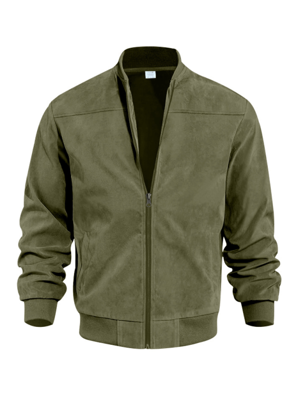 Ludwig — Suede Retro Bomber Jacket