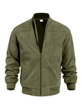 Ludwig — Suede Retro Bomber Jacket
