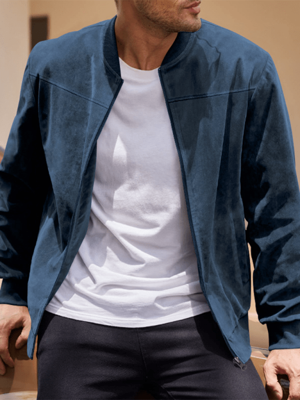 Ludwig — Suede Retro Bomber Jacket