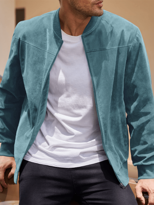 Ludwig — Suede Retro Bomber Jacket