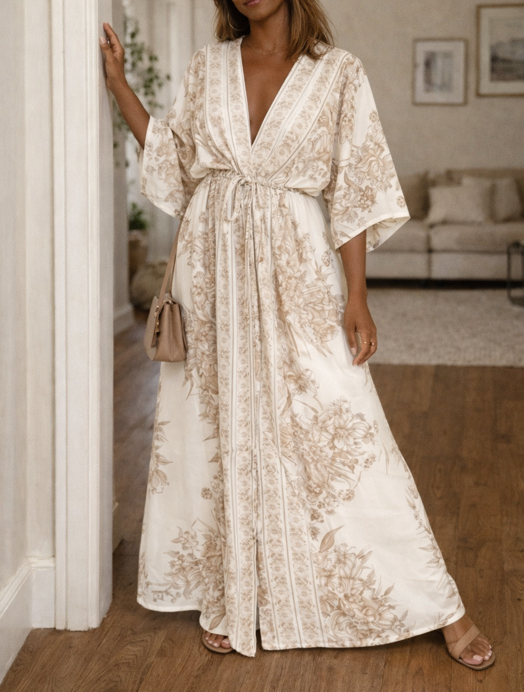 Elvira — V-Neck Maxi Dress