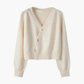 Lucile — Women's V-Neck Button-Up Cardigan