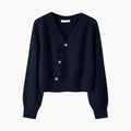 Lucile — Women's V-Neck Button-Up Cardigan