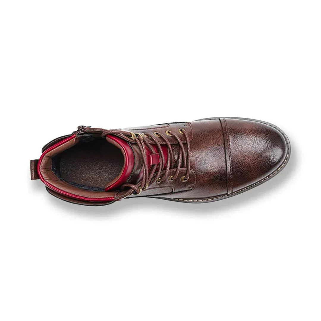 Joe — Men’s Leather Oxford Cap-Toe Lace-Up Ankle Boots