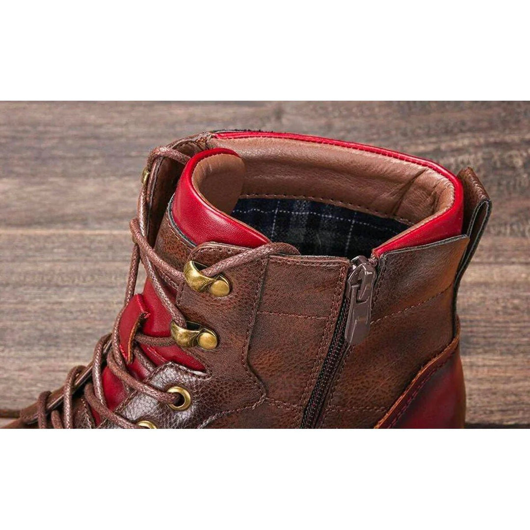 Joe — Men’s Leather Oxford Cap-Toe Lace-Up Ankle Boots