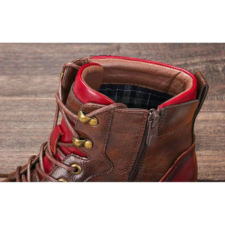 Joe — Men’s Leather Oxford Cap-Toe Lace-Up Ankle Boots