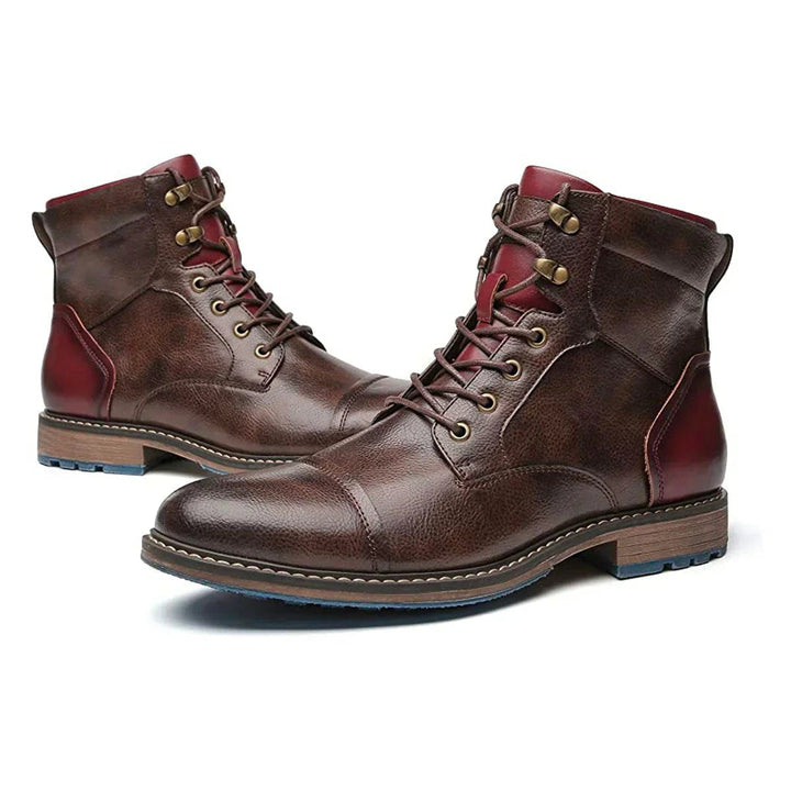 Joe — Men’s Leather Oxford Cap-Toe Lace-Up Ankle Boots