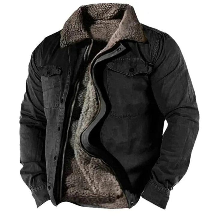 Theo — Men’s Sherpa-Lined Fleece Western Shirt Jacket