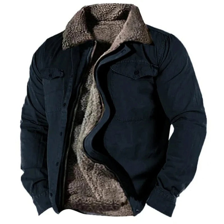 Theo — Men’s Sherpa-Lined Fleece Western Shirt Jacket