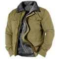 Theo — Men’s Sherpa-Lined Fleece Western Shirt Jacket