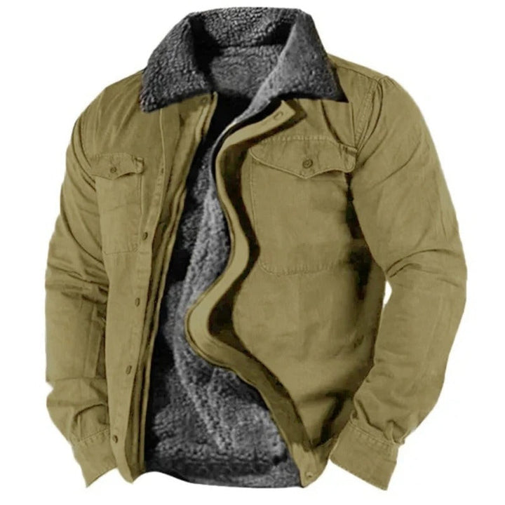 Theo — Men’s Sherpa-Lined Fleece Western Shirt Jacket
