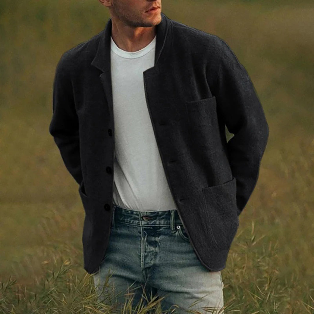 Thornton — Patch-Pocket Overshirt Cardigan