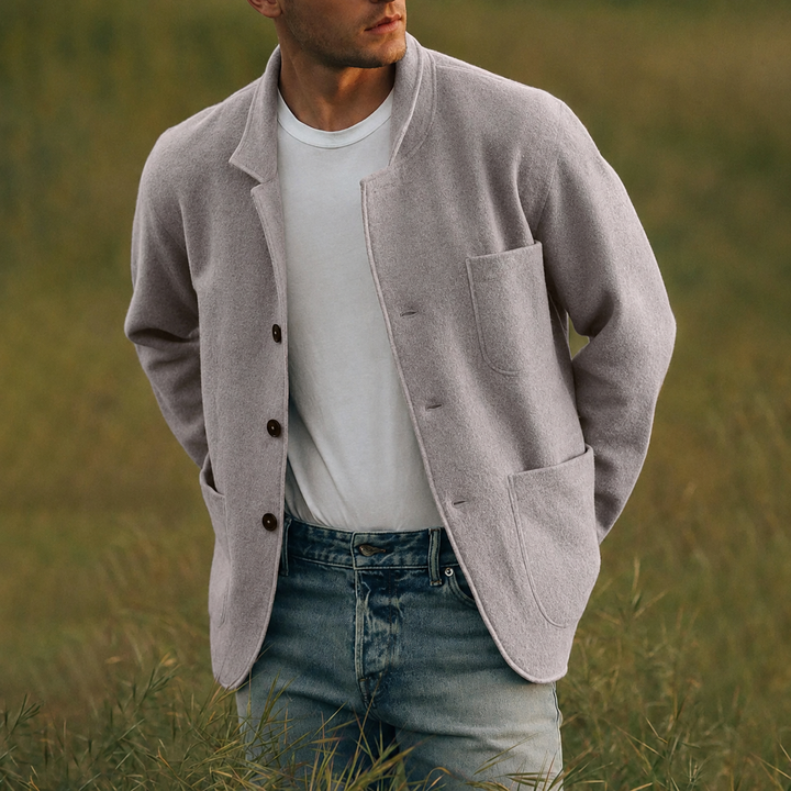 Thornton — Patch-Pocket Overshirt Cardigan