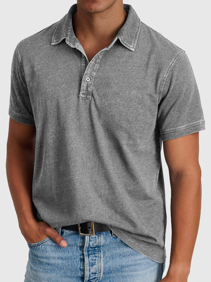 Luke — Cotton-Denim Polo