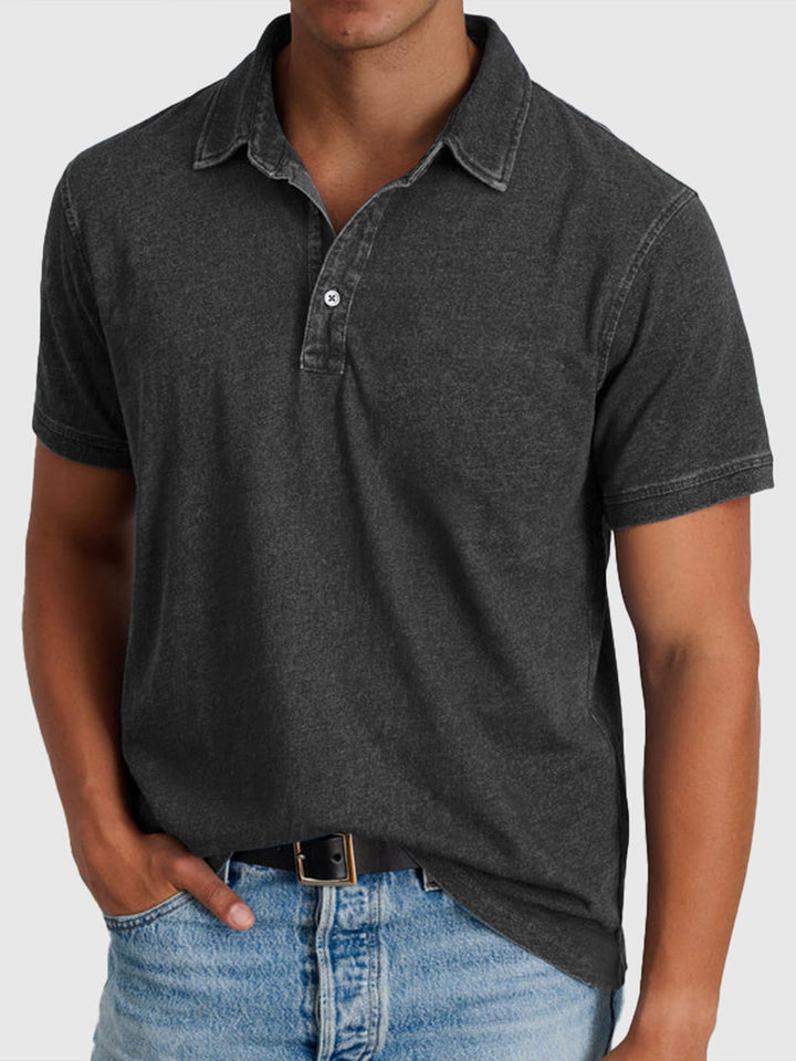 Luke — Cotton-Denim Polo