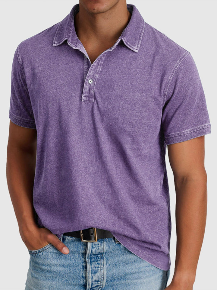 Luke — Cotton-Denim Polo