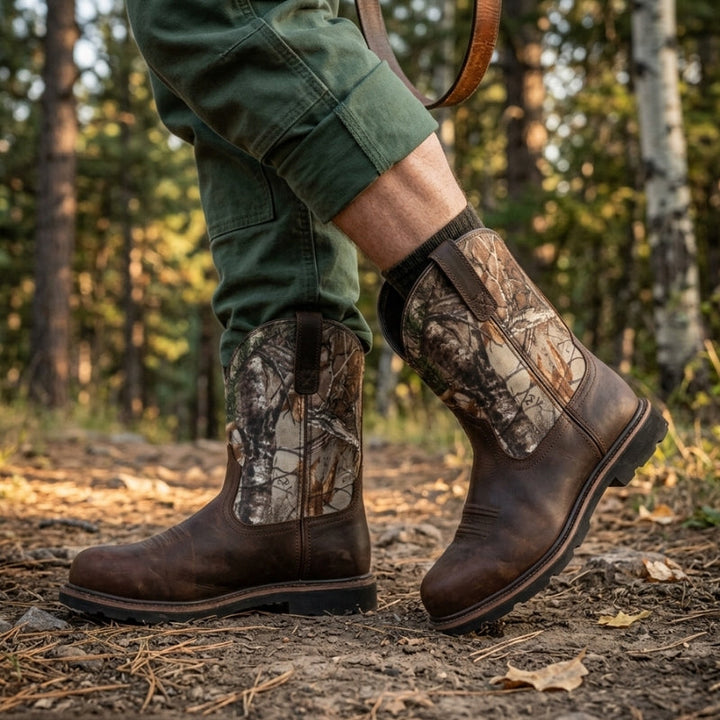 Knox — Men’s Round-Toe Mid-Calf Western Boots