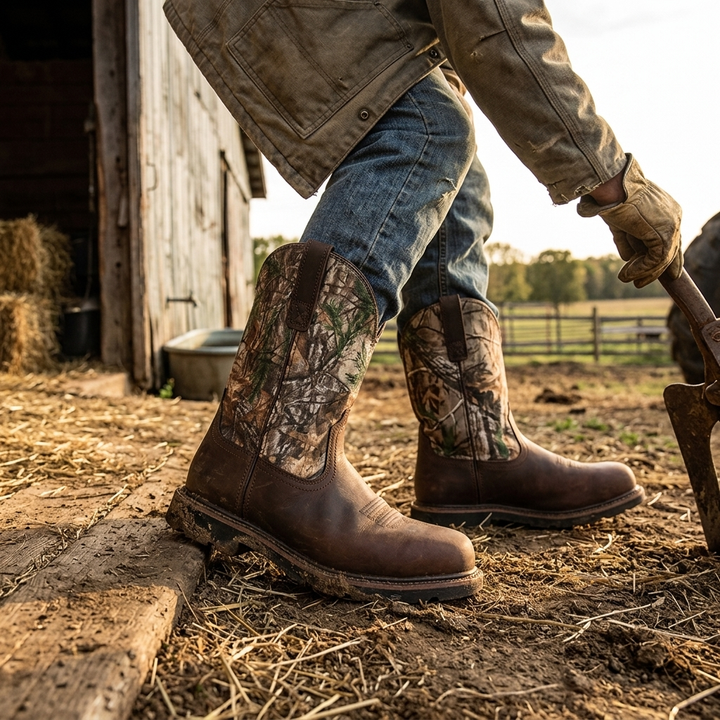 Knox — Men’s Round-Toe Mid-Calf Western Boots