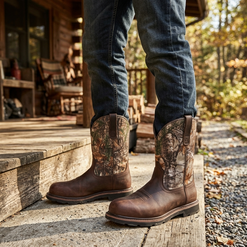 Knox — Men’s Round-Toe Mid-Calf Western Boots