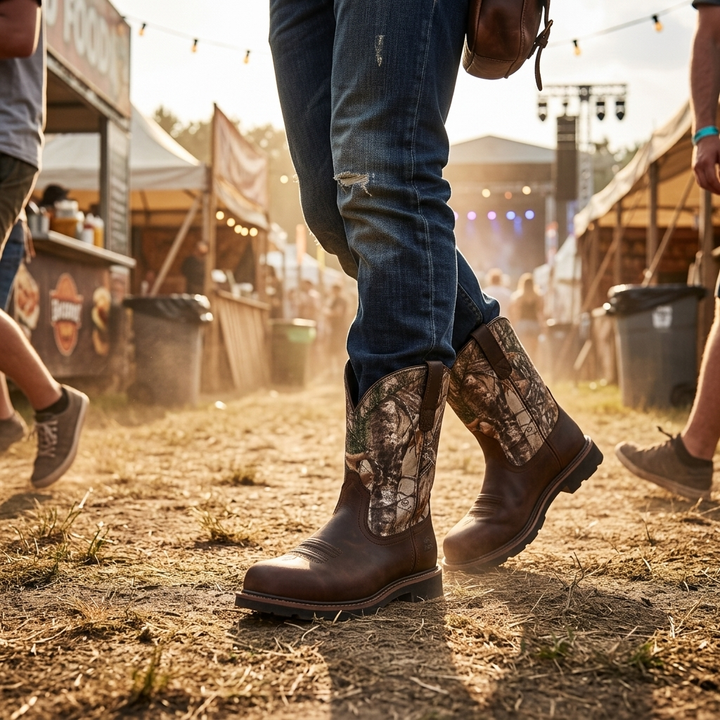 Knox — Men’s Round-Toe Mid-Calf Western Boots