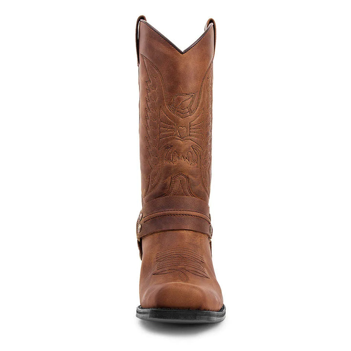 Leland — Men’s Square-Toe Stitched Western Boots
