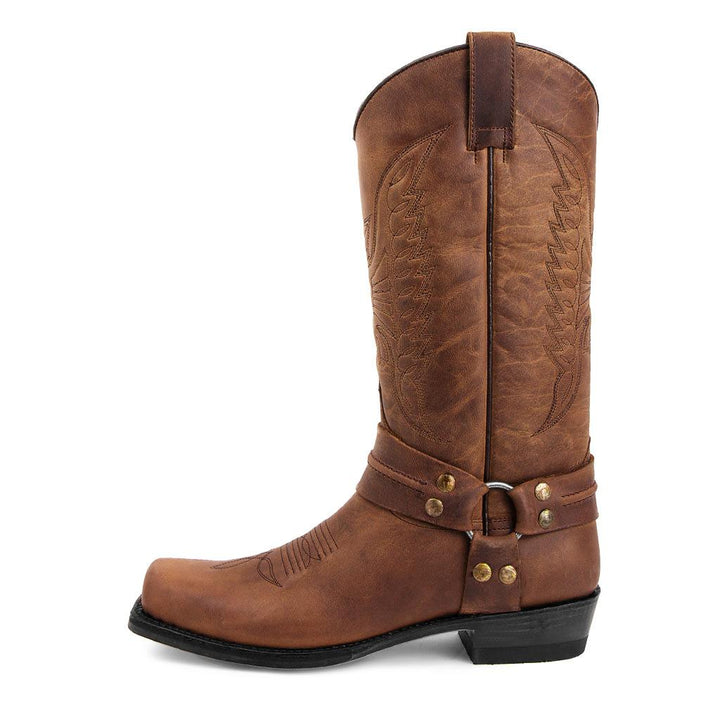 Leland — Men’s Square-Toe Stitched Western Boots