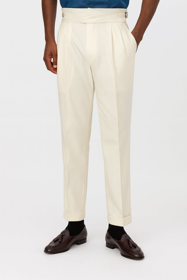 Hudson — Pleated Cuffed Trousers