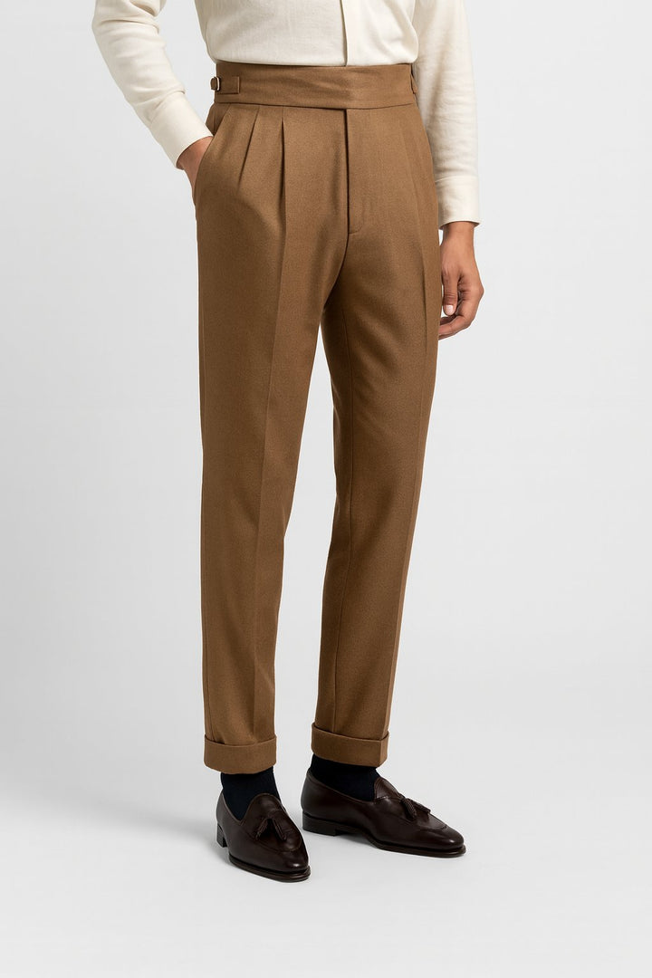 Hudson — Pleated Cuffed Trousers