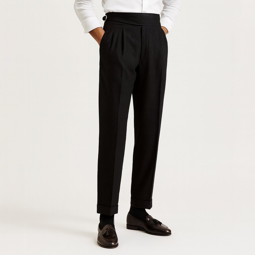 Hudson — Pleated Cuffed Trousers