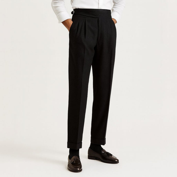 Hudson — Pleated Cuffed Trousers