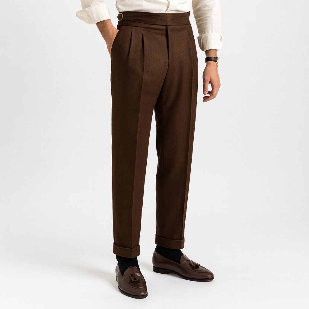 Hudson — Pleated Cuffed Trousers