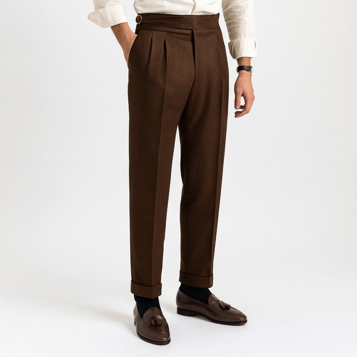 Hudson — Pleated Cuffed Trousers