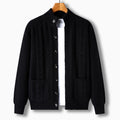 Cormac — Cable-Detail Stand-Collar Cardigan