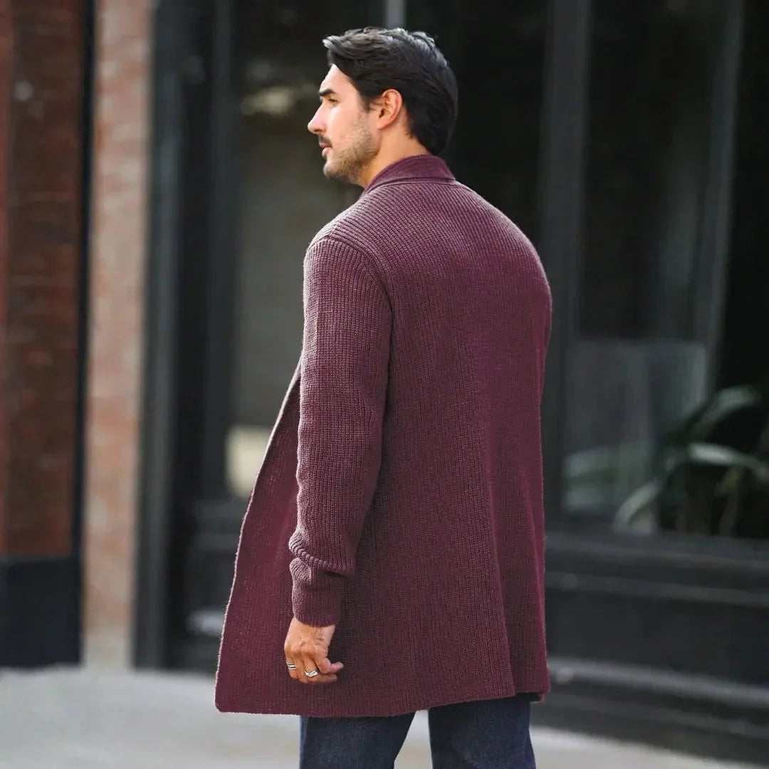 Barnaby — Men’s Shawl-Collar Open-Front Cardigan