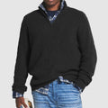 Freddie — Men’s Ribbed Knit Quarter-Zip Pullover Sweater