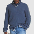 Freddie — Men’s Ribbed Knit Quarter-Zip Pullover Sweater