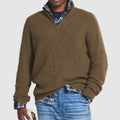 Freddie — Men’s Ribbed Knit Quarter-Zip Pullover Sweater