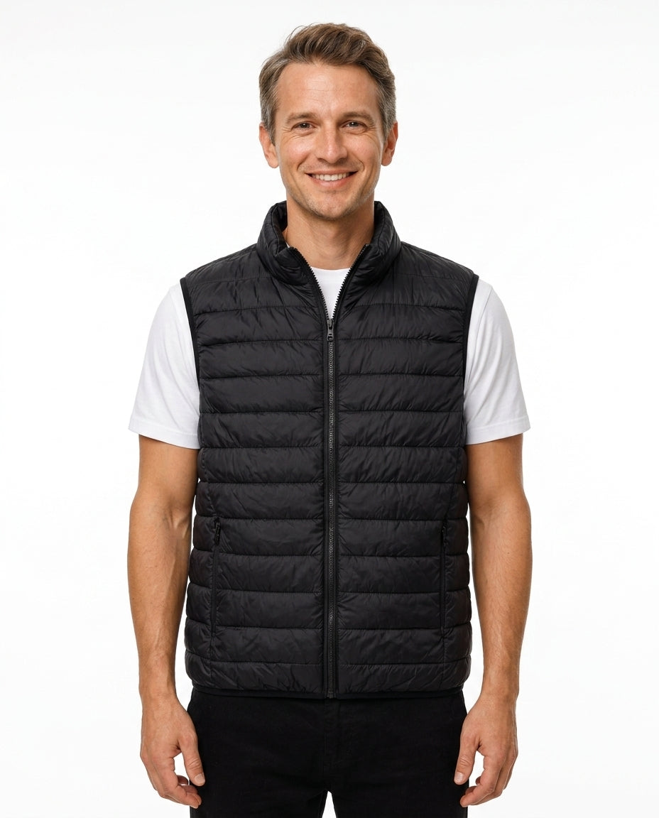 Quilted Puffer Vest — Front View Studio Packshot | Generated by Modelize