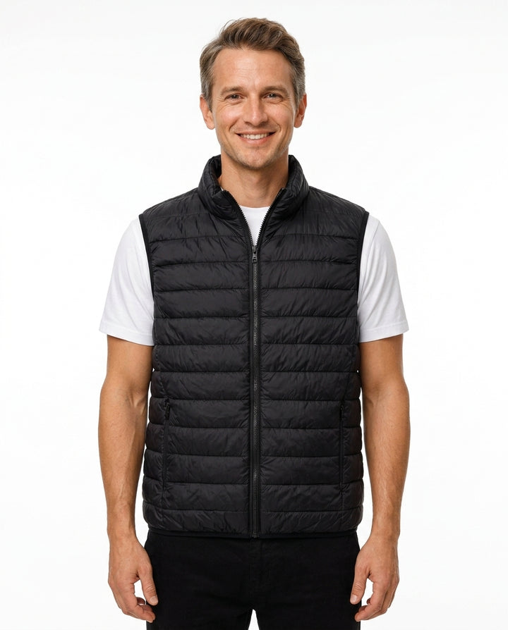 Quilted Puffer Vest — Front View Studio Packshot | Generated by Modelize
