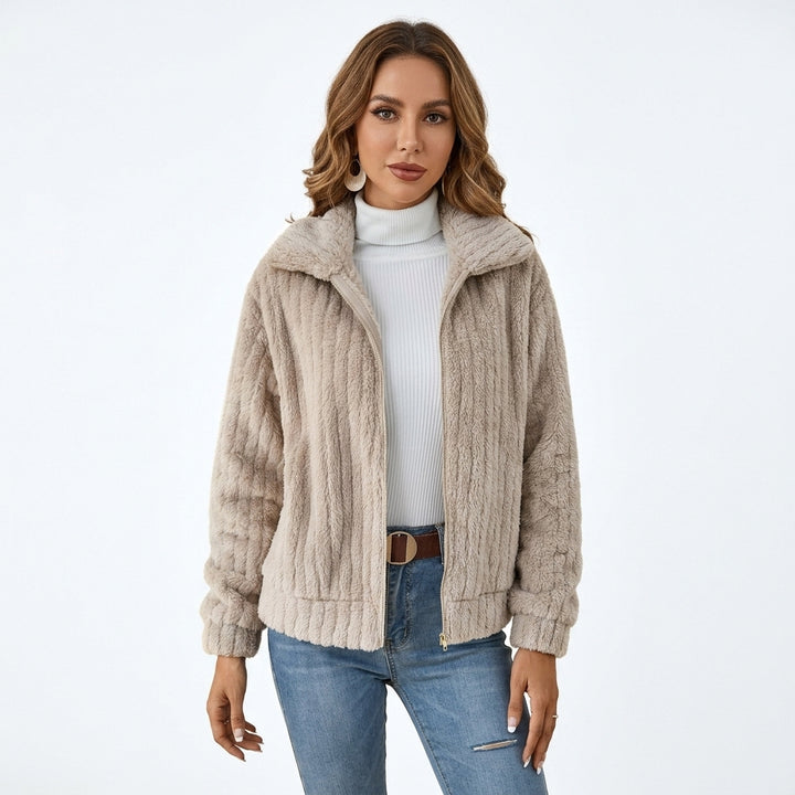 Fleece cardigan — Studio - Clean | Generated by Modelize