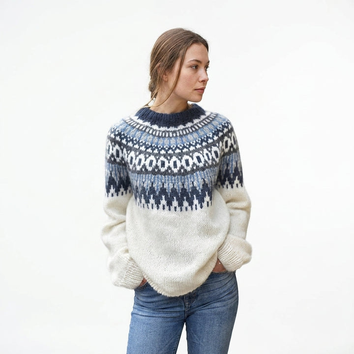 Oversized Knit Sweater — Studio - Clean | Generated by Modelize