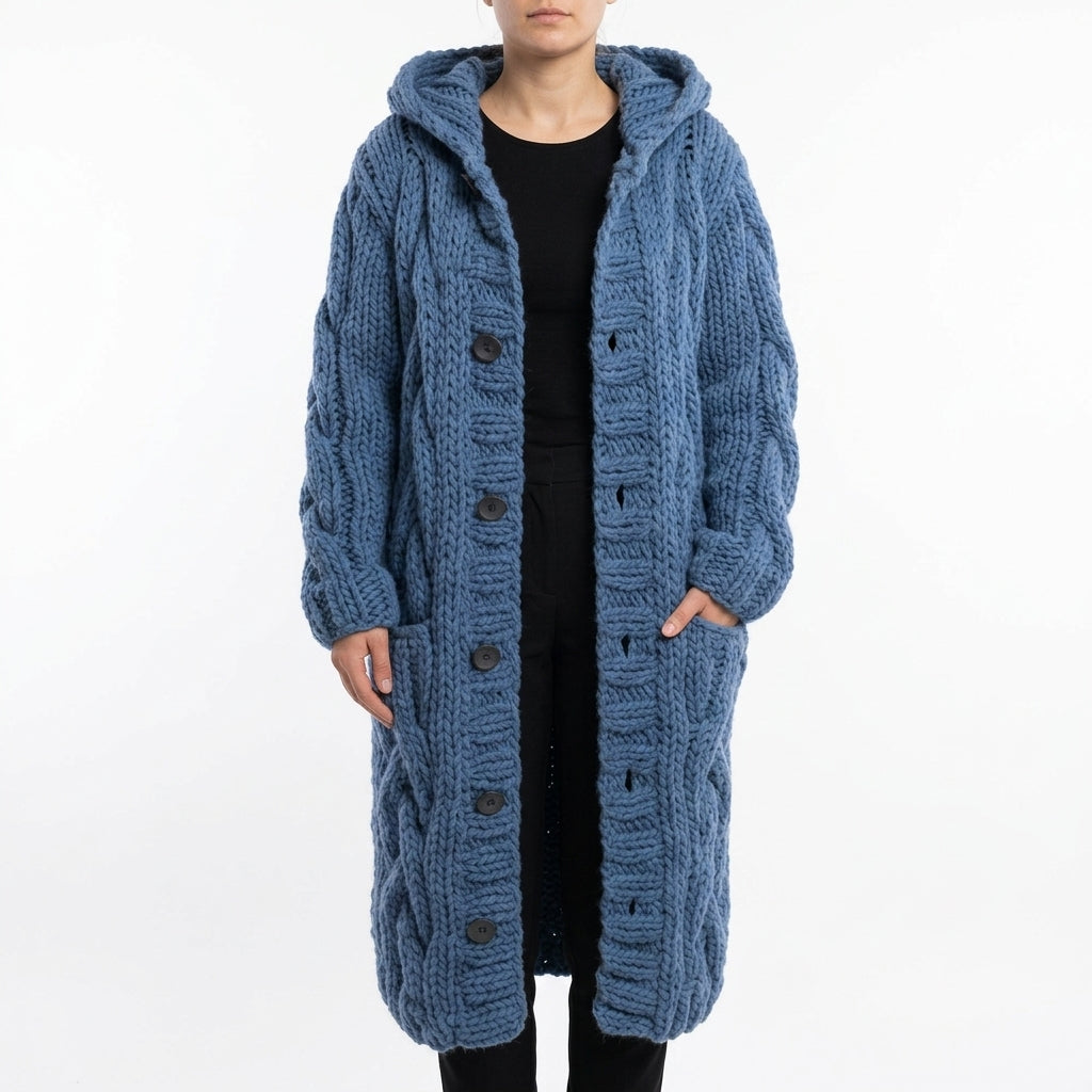 Longline Cardigan — Studio - Clean | Generated by Modelize