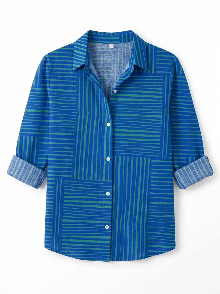 Button-front shirt — Relaxed Flat Lay | Generated by Modelize