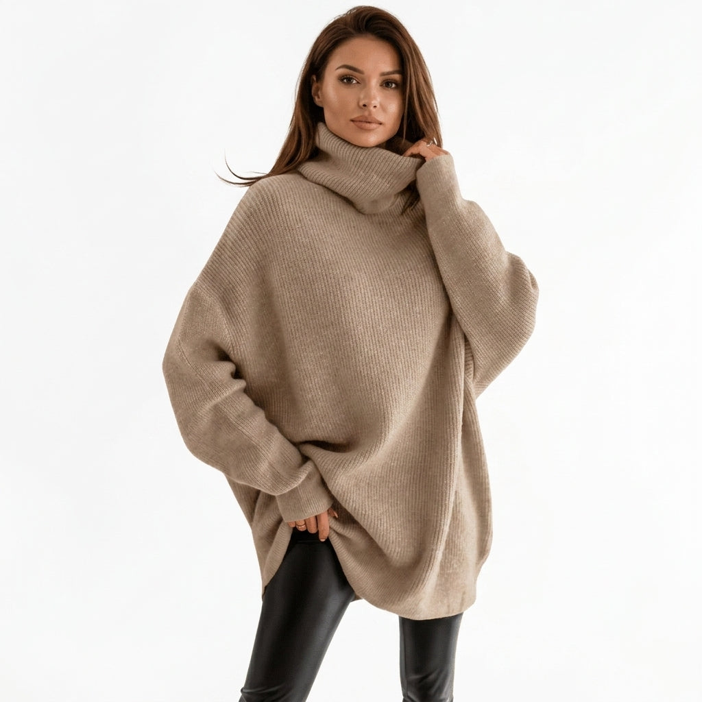 Oversized longline sweater — Studio - Clean | Generated by Modelize