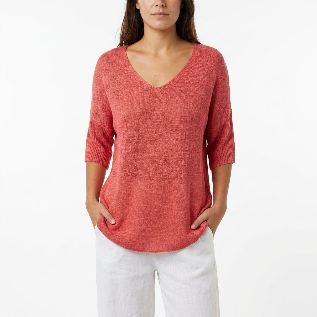 V-neck pullover — Studio - Clean | Generated by Modelize