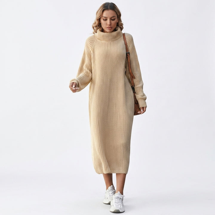Turtleneck knit maxi dress — Studio - Clean | Generated by Modelize
