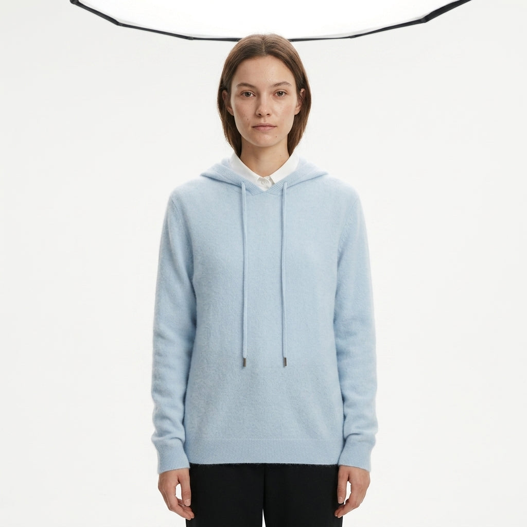 Hooded sweater — Studio - Clean | Generated by Modelize