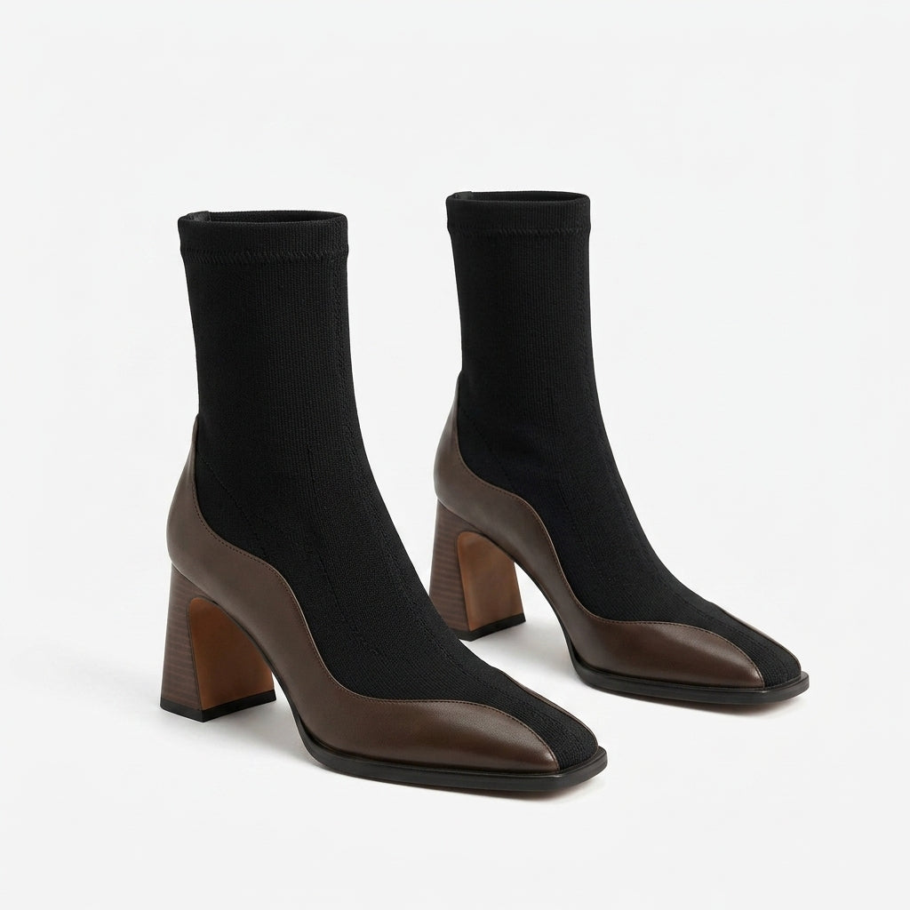 Block-heel ankle boots — Studio - Clean | Generated by Modelize