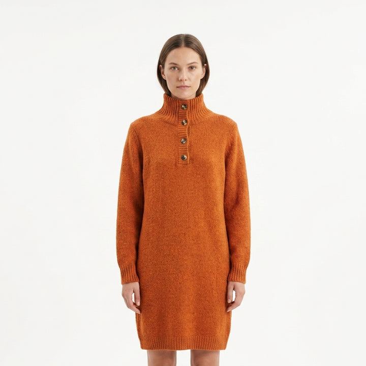 High-neck sweater dress — Studio - Clean | Generated by Modelize